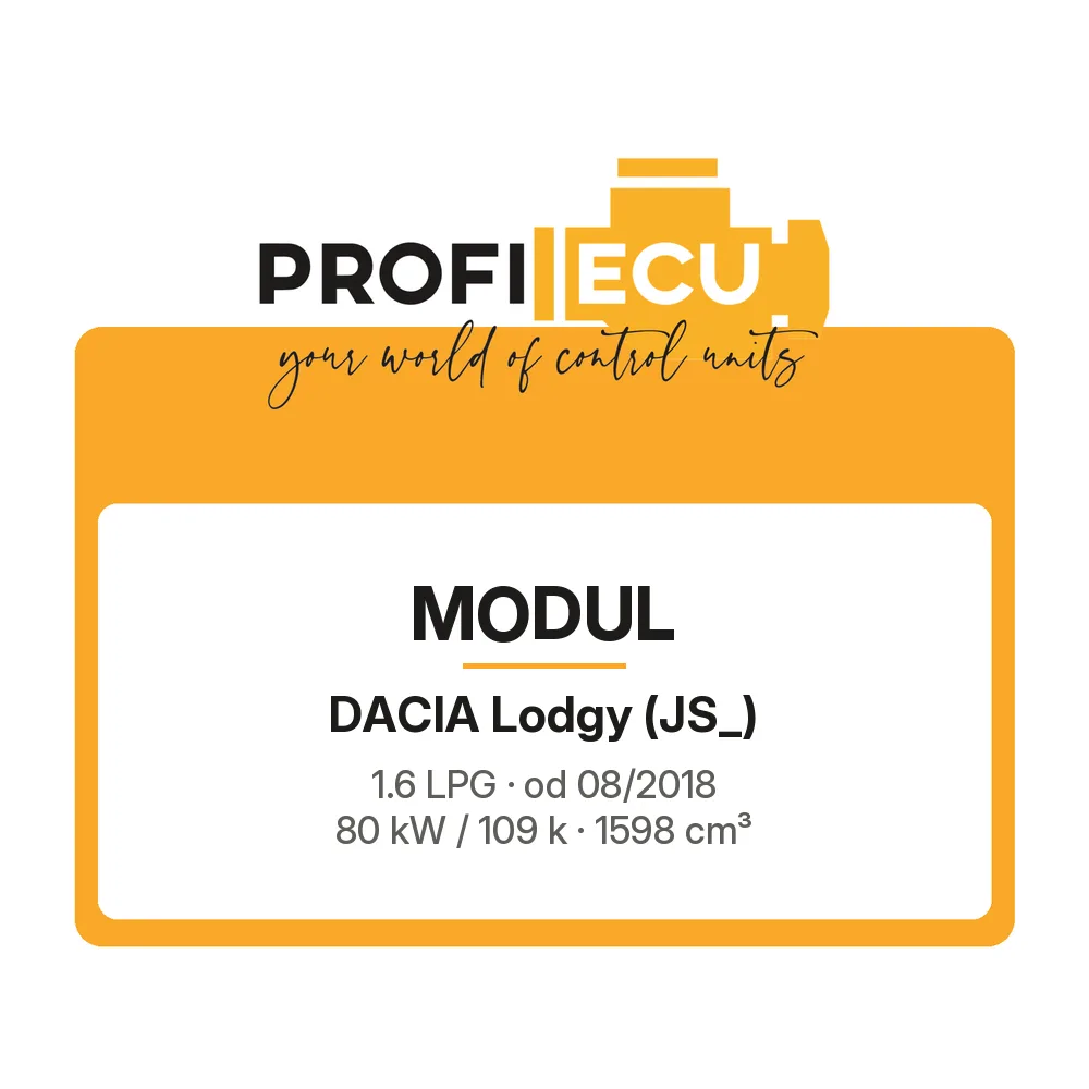 Etiketa ProfiECU: Modul pro Dacia Lodgy 1.6 LPG 80 kW