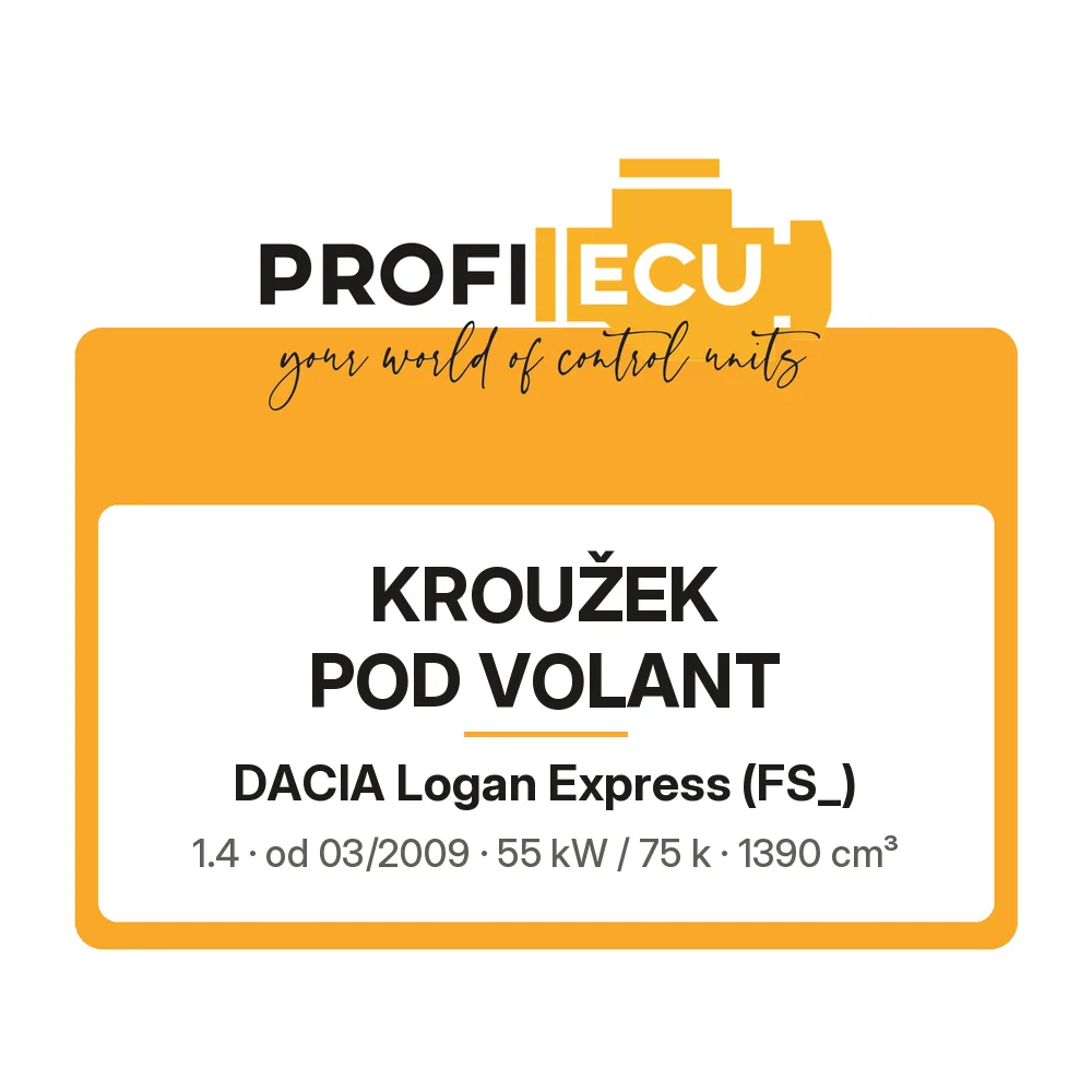 Etiketa ProfiECU: Kroužek pod volant pro Dacia Logan Express 1.4 55 kW