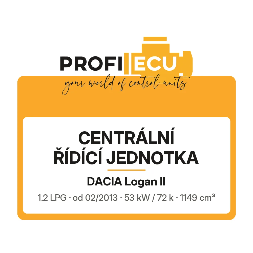Etiketa ProfiECU: Centrální řídící jednotka pro Dacia Logan II 1.2 LPG 53 kW