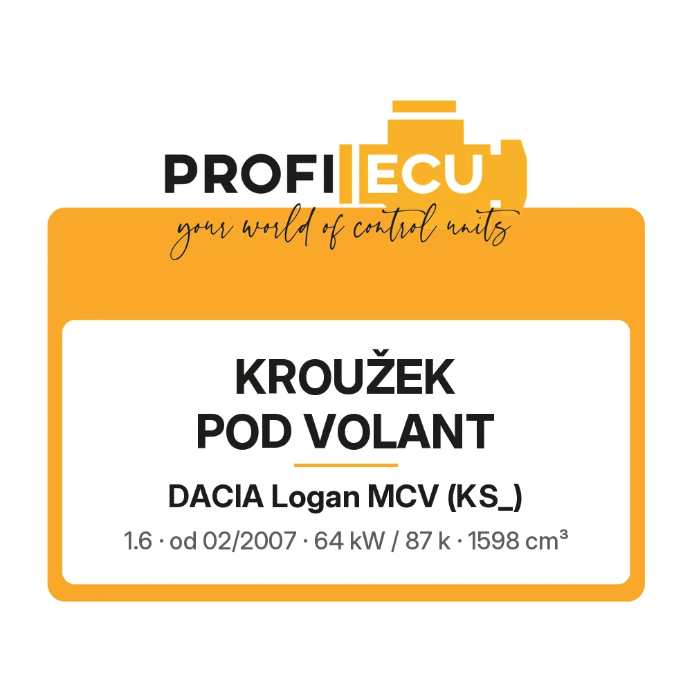 Etiketa ProfiECU: Kroužek pod volant pro Dacia Logan MCV 1.6 64 kW
