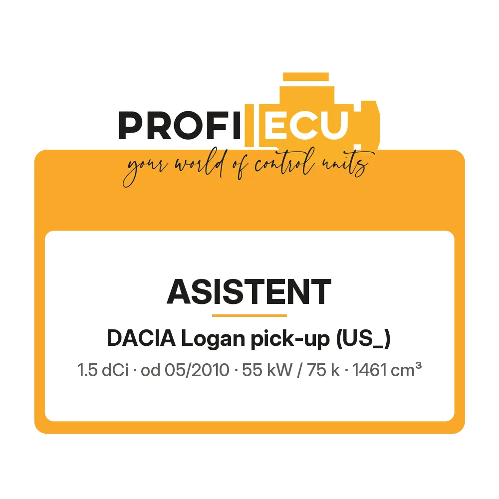 Etiketa ProfiECU: ASISTENT pro Dacia Logan pick-up 1.5 dCi 55 kW