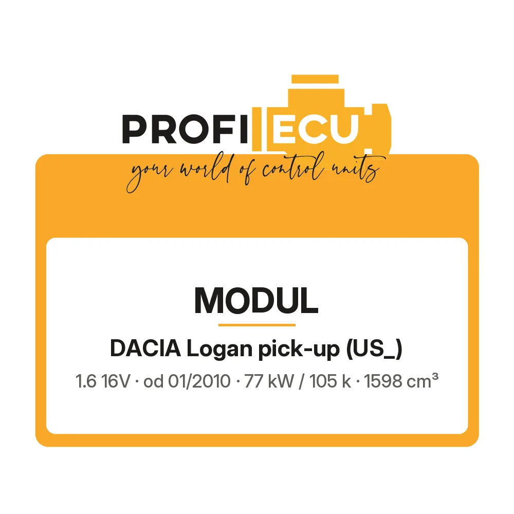 Etiketa ProfiECU: Modul pro Dacia Logan pick-up 1.6 16V 77 kW