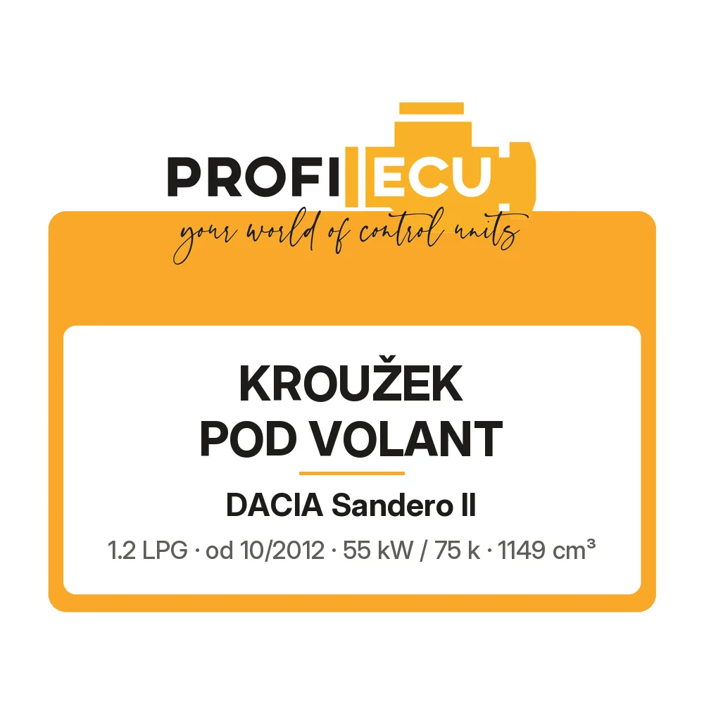 Etiketa ProfiECU: Kroužek pod volant pro Dacia Sandero II 1.2 LPG 55 kW