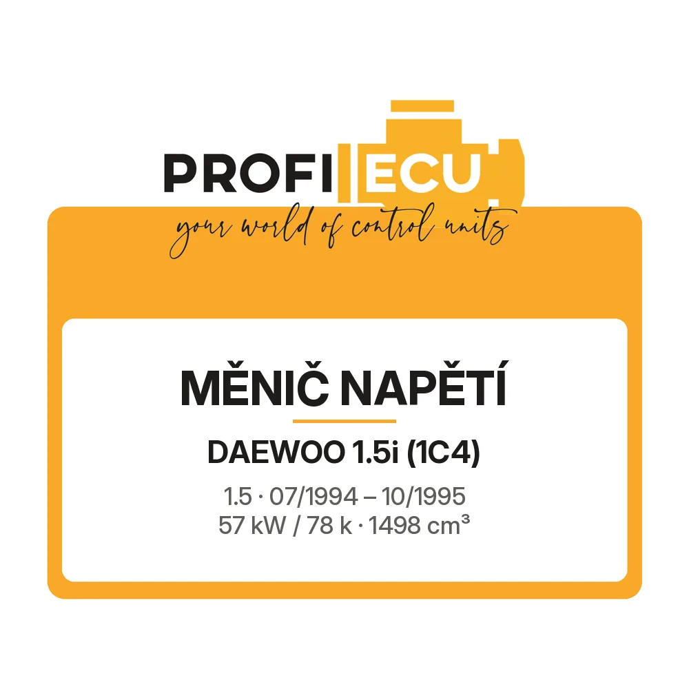 Etiketa ProfiECU: Měnič napětí pro Daewoo 1.5i 1.5 57 kW
