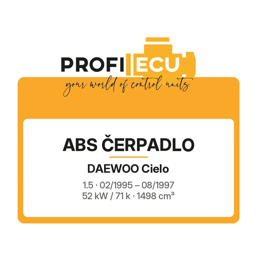 Etiketa ProfiECU: ABS čerpadlo pro Daewoo Cielo 1.5 52 kW