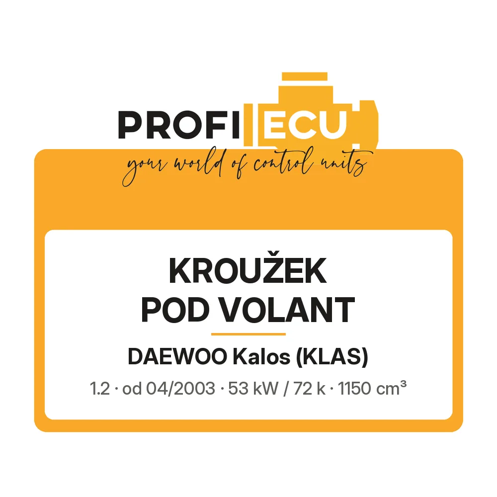Etiketa ProfiECU: Kroužek pod volant pro Daewoo Kalos 1.2 53 kW