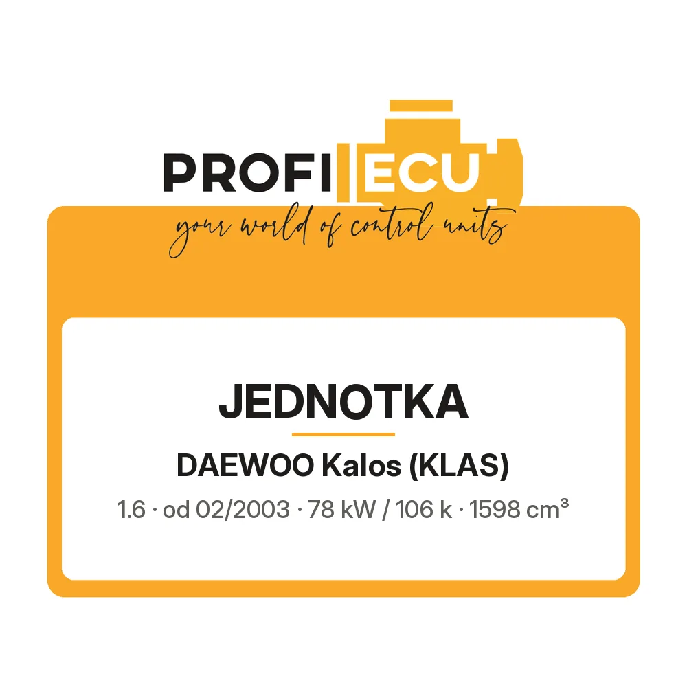 Etiketa ProfiECU: Jednotka pro Daewoo Kalos 1.6 78 kW