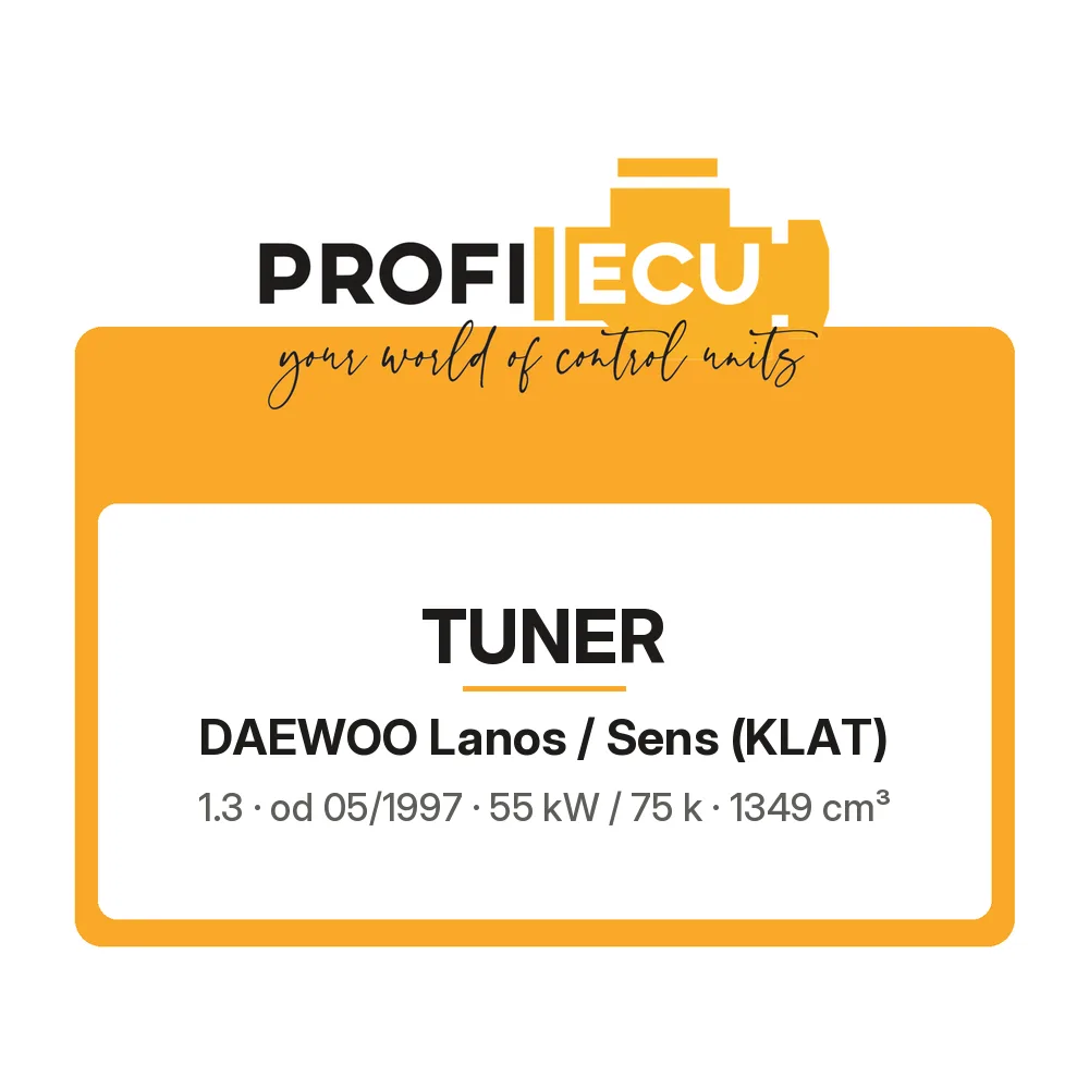 Etiketa ProfiECU: Tuner pro Daewoo Lanos / Sens 1.3 55 kW