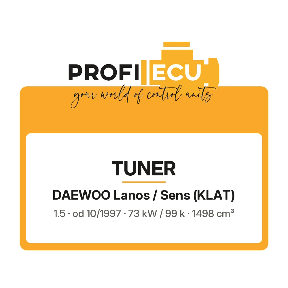 Etiketa ProfiECU: Tuner pro Daewoo Lanos / Sens 1.5 73 kW