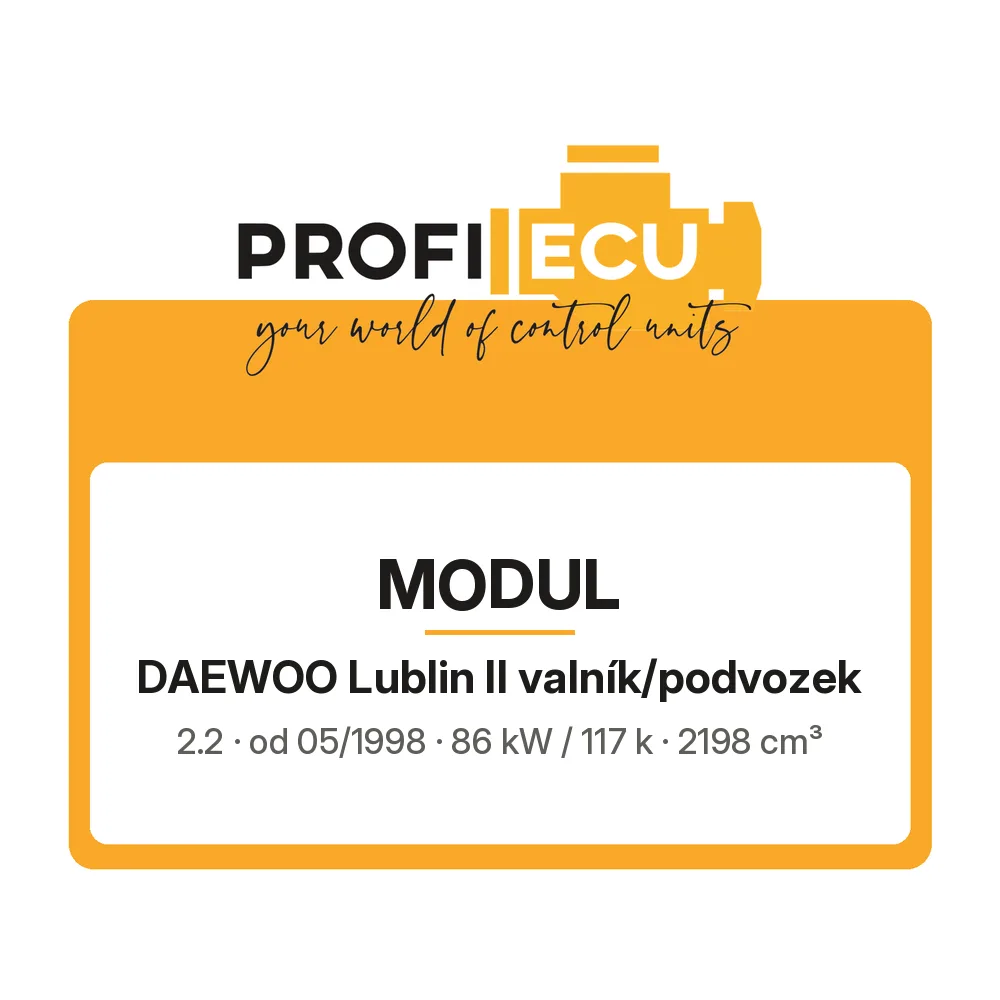 Etiketa ProfiECU: Modul pro Daewoo Lublin II valník/podvozek 2.2 86 kW