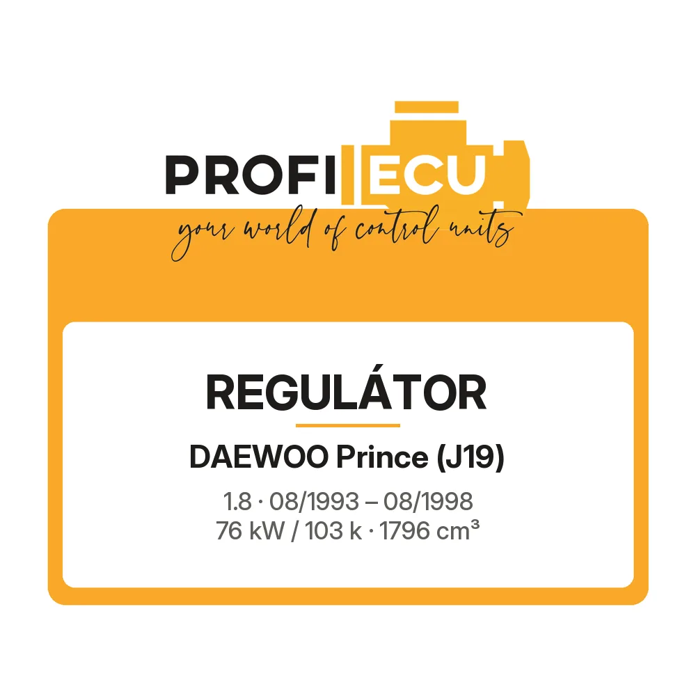 Etiketa ProfiECU: Regulátor pro Daewoo Prince 1.8 76 kW
