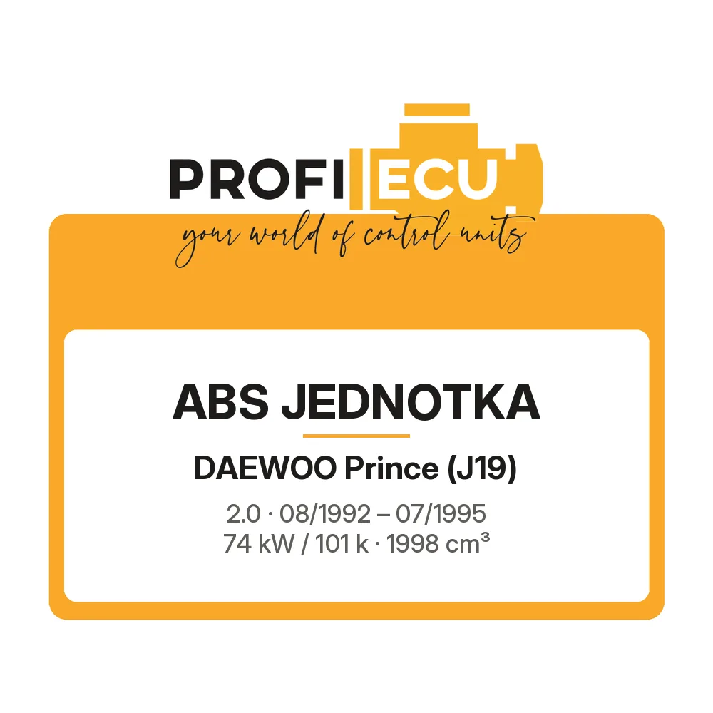 Etiketa ProfiECU: ABS jednotka pro Daewoo Prince 2.0 74 kW