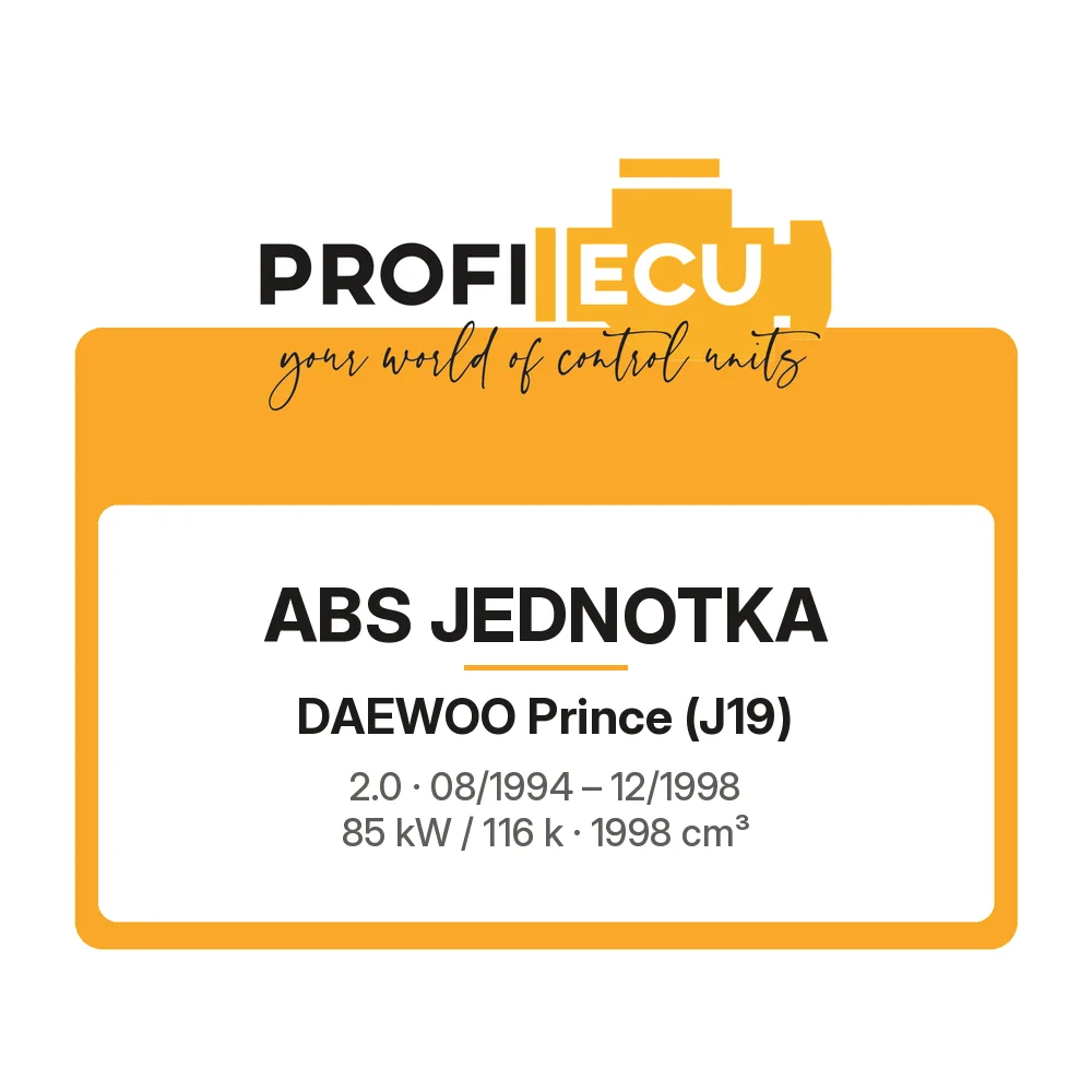 Etiketa ProfiECU: ABS jednotka pro Daewoo Prince 2.0 85 kW