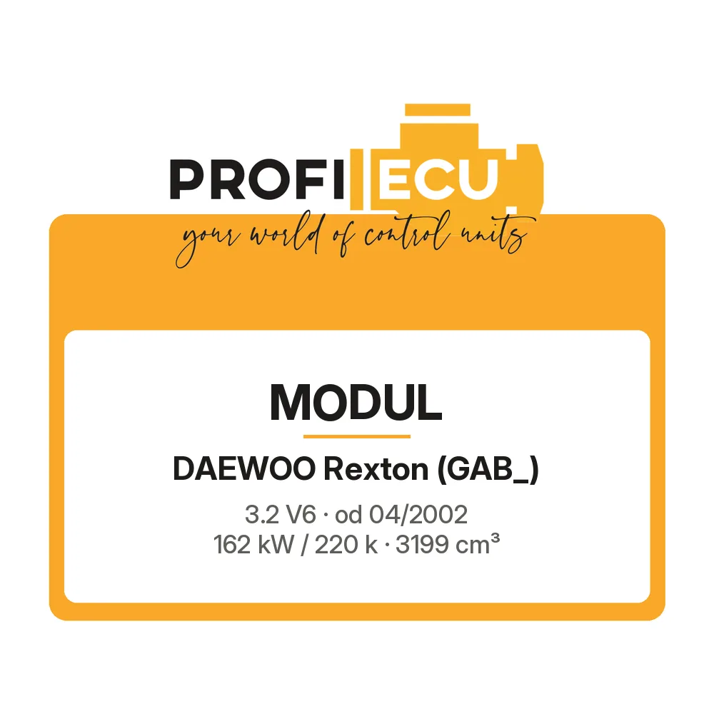 Etiketa ProfiECU: Modul pro Daewoo Rexton 3.2 V6 162 kW
