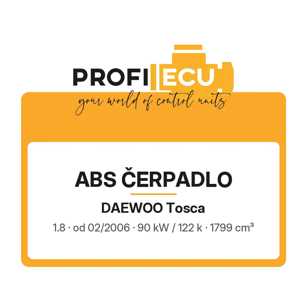 Etiketa ProfiECU: ABS čerpadlo pro Daewoo Tosca 1.8 90 kW