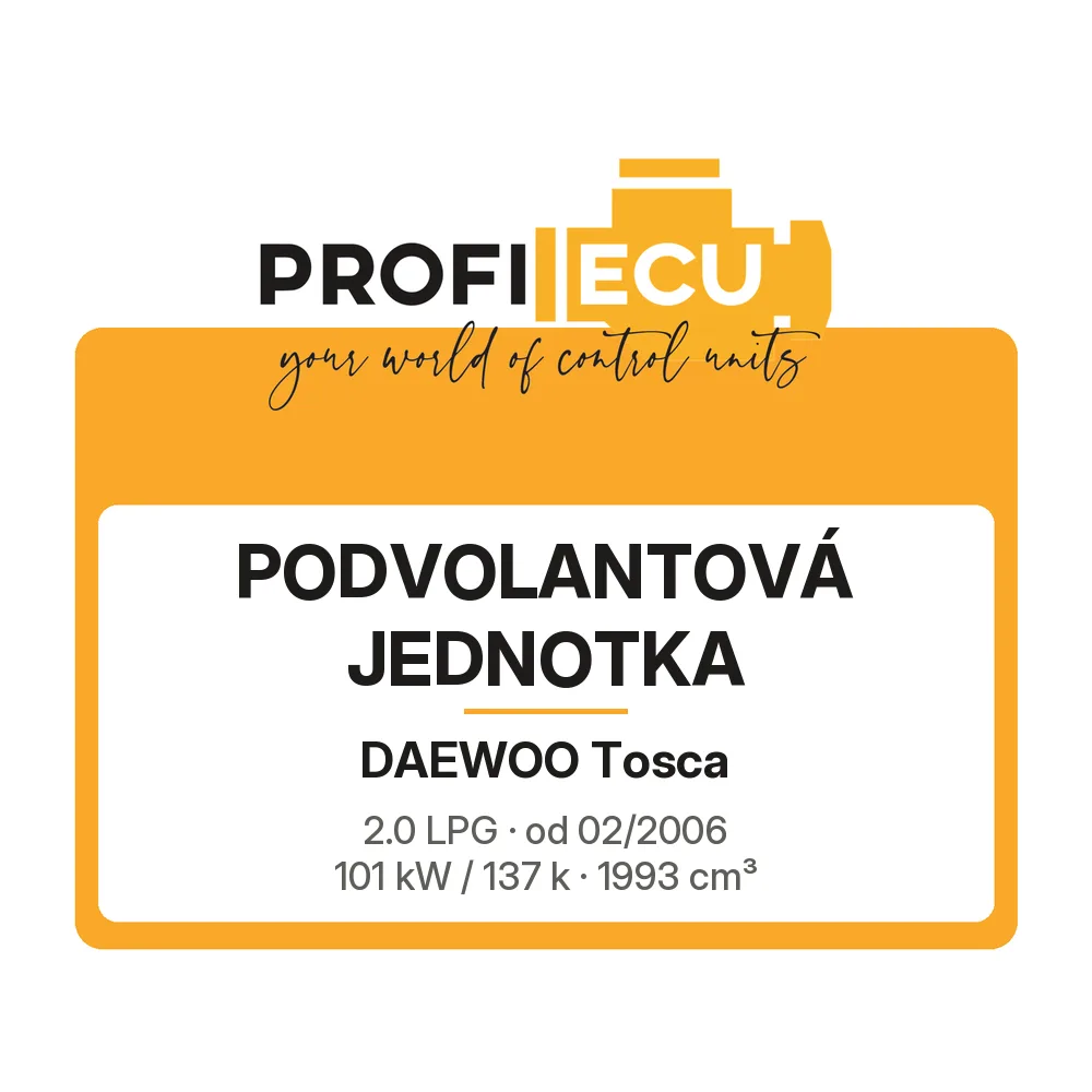 Etiketa ProfiECU: Podvolantová jednotka pro Daewoo Tosca 2.0 LPG 101 kW