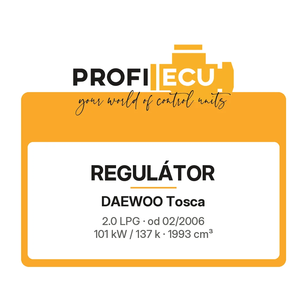 Etiketa ProfiECU: Regulátor pro Daewoo Tosca 2.0 LPG 101 kW