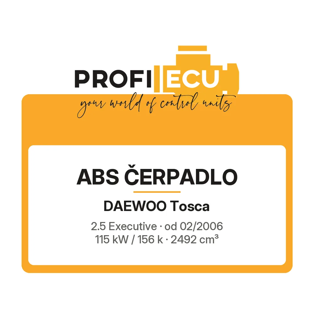 Etiketa ProfiECU: ABS čerpadlo pro Daewoo Tosca 2.5 Executive 115 kW