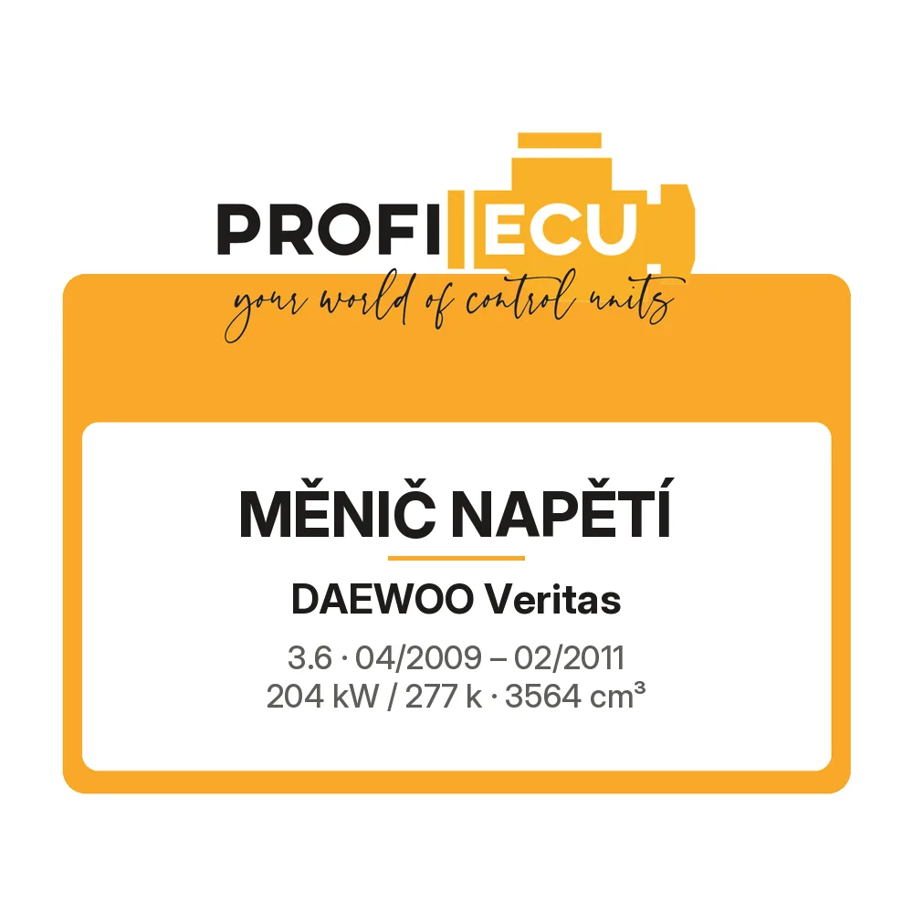 Etiketa ProfiECU: Měnič napětí pro Daewoo Veritas 3.6 204 kW