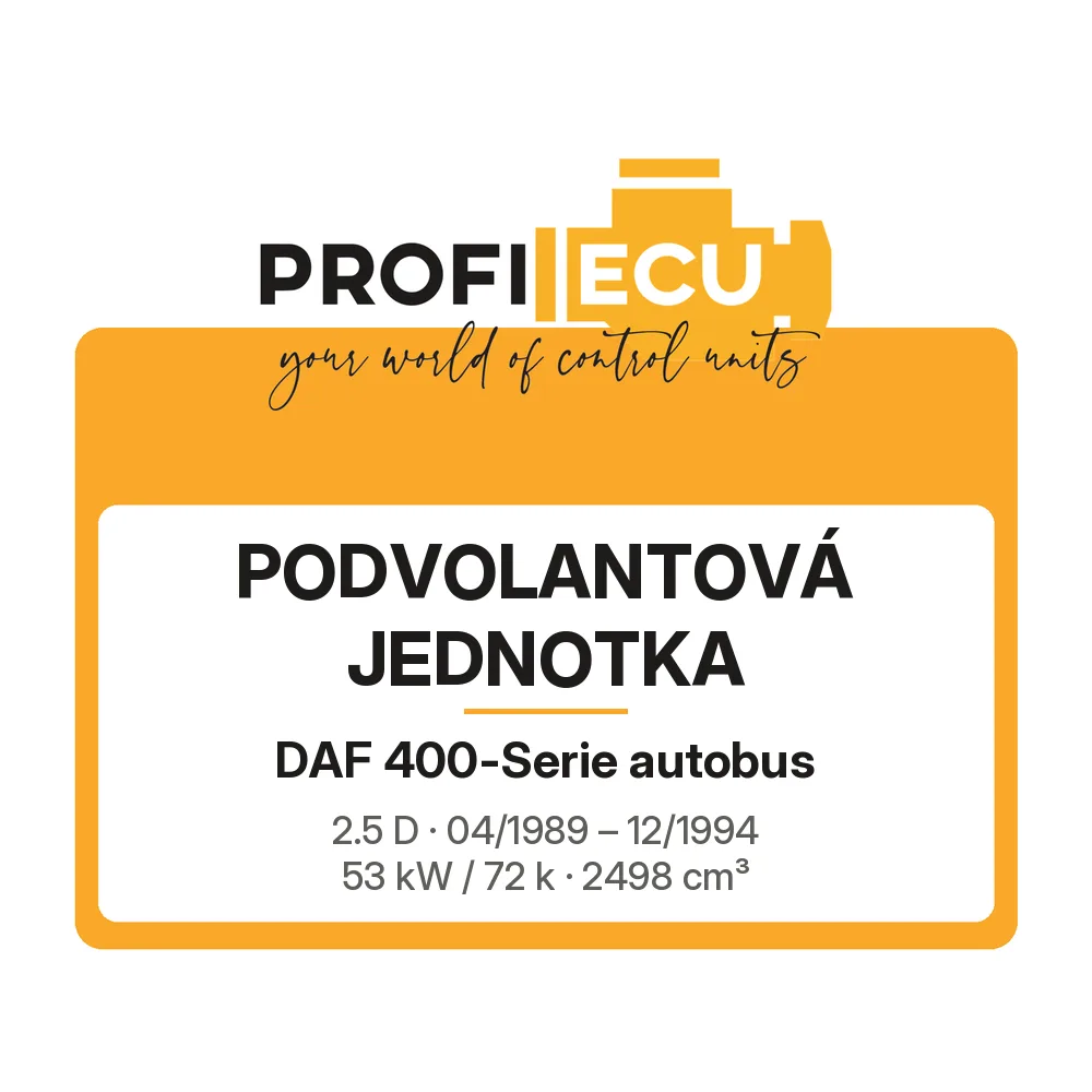 Etiketa ProfiECU: Podvolantová jednotka pro DAF 400-Serie autobus 2.5 D 53 kW