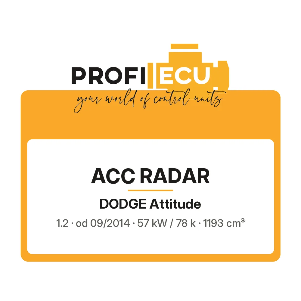 Etiketa ProfiECU: ACC Radar pro Dodge Attitude 1.2 57 kW