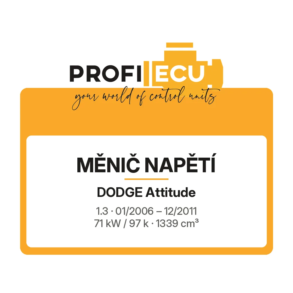 Etiketa ProfiECU: Měnič napětí pro Dodge Attitude 1.3 71 kW