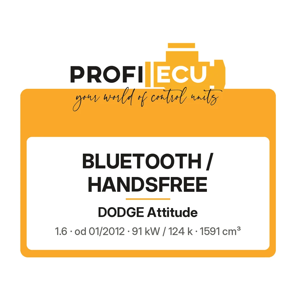 Etiketa ProfiECU: Bluetooth / Handsfree pro Dodge Attitude 1.6 91 kW