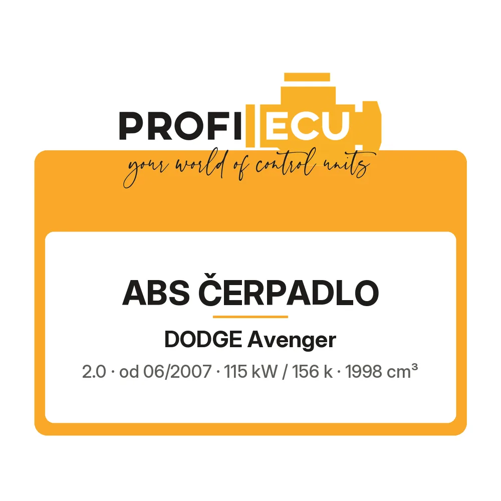 Etiketa ProfiECU: ABS čerpadlo pro Dodge Avenger 2.0 115 kW