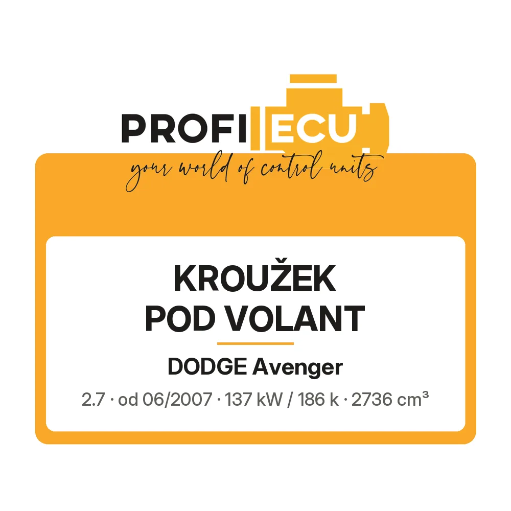 Etiketa ProfiECU: Kroužek pod volant pro Dodge Avenger 2.7 137 kW