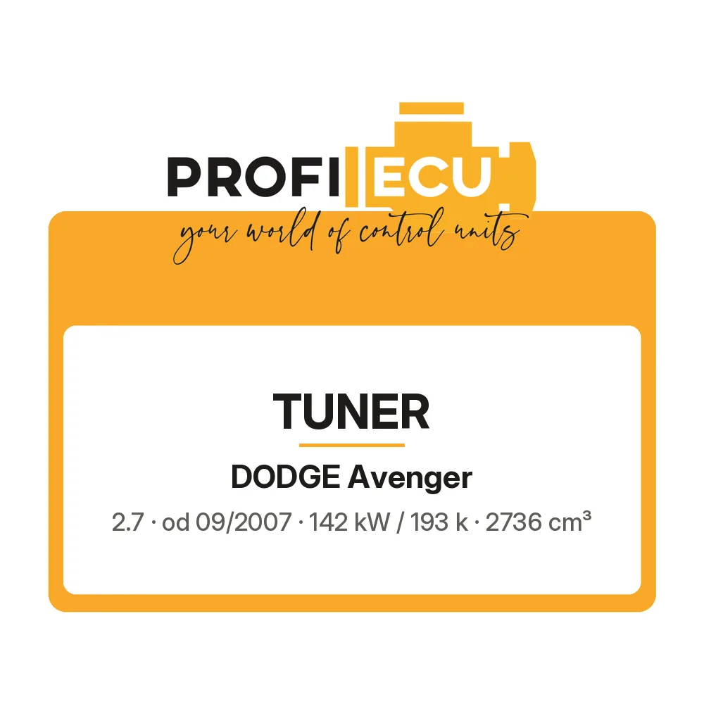 Etiketa ProfiECU: Tuner pro Dodge Avenger 2.7 142 kW