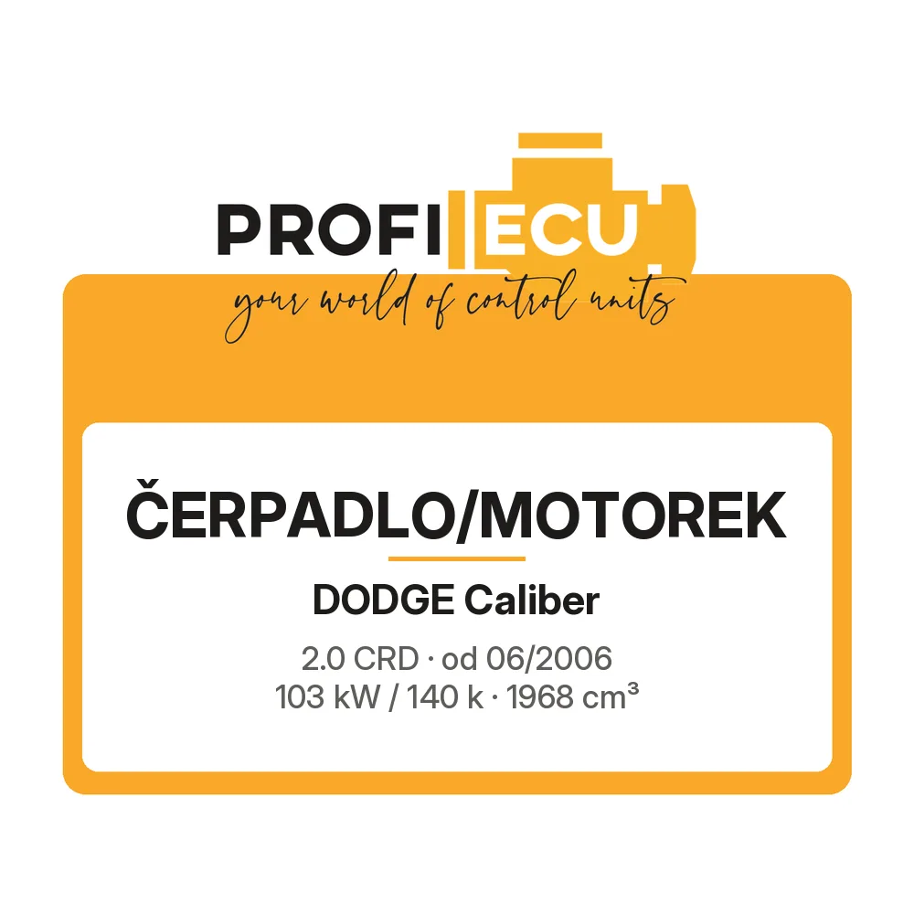 Etiketa ProfiECU: Čerpadlo/Motorek pro Dodge Caliber 2.0 CRD 103 kW