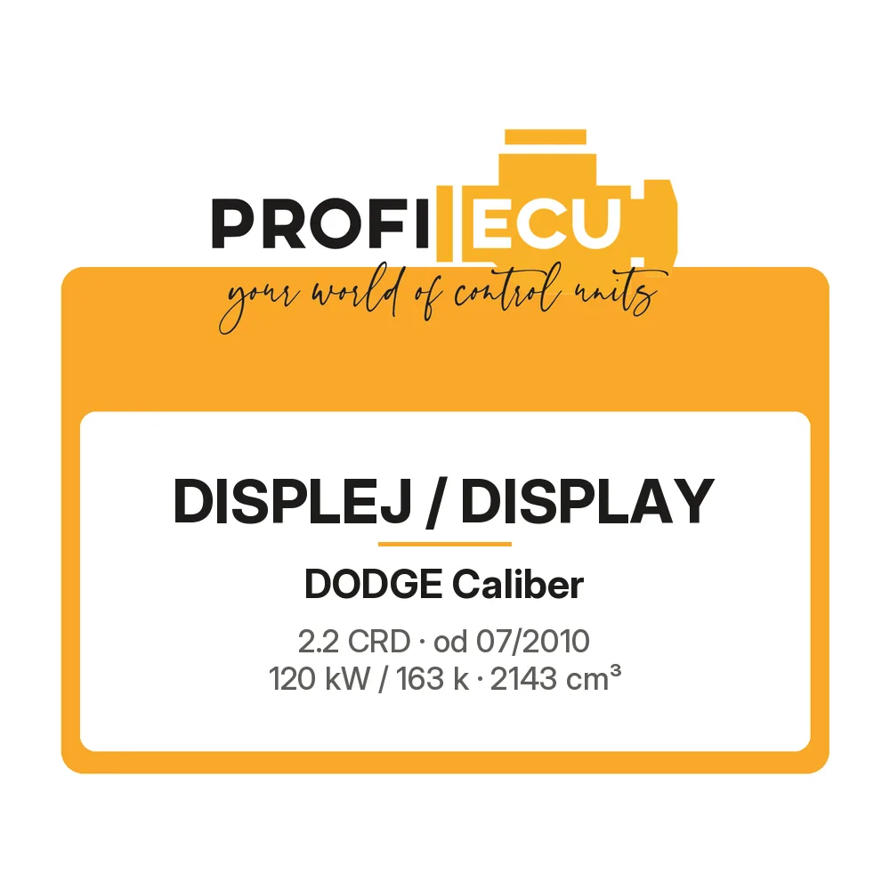 Etiketa ProfiECU: Displej / Display pro Dodge Caliber 2.2 CRD 120 kW