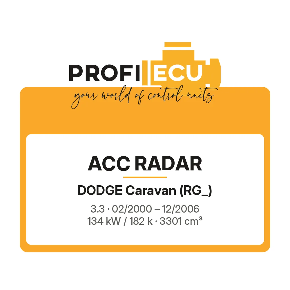 Etiketa ProfiECU: ACC Radar pro Dodge Caravan 3.3 134 kW