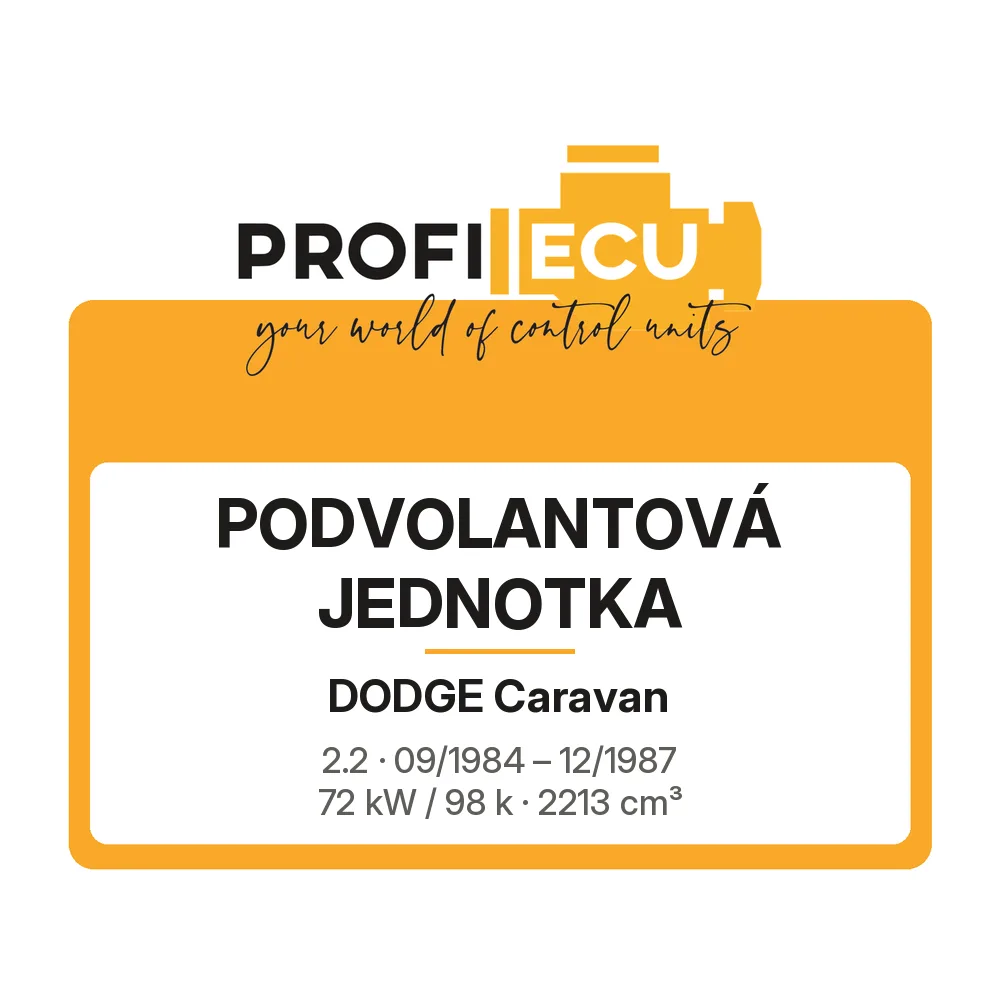 Etiketa ProfiECU: Podvolantová jednotka pro Dodge Caravan 2.2 72 kW