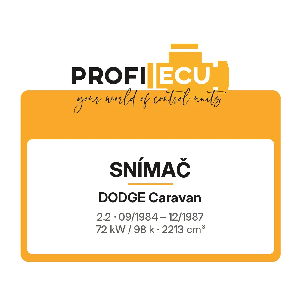 Etiketa ProfiECU: Snímač pro Dodge Caravan 2.2 72 kW