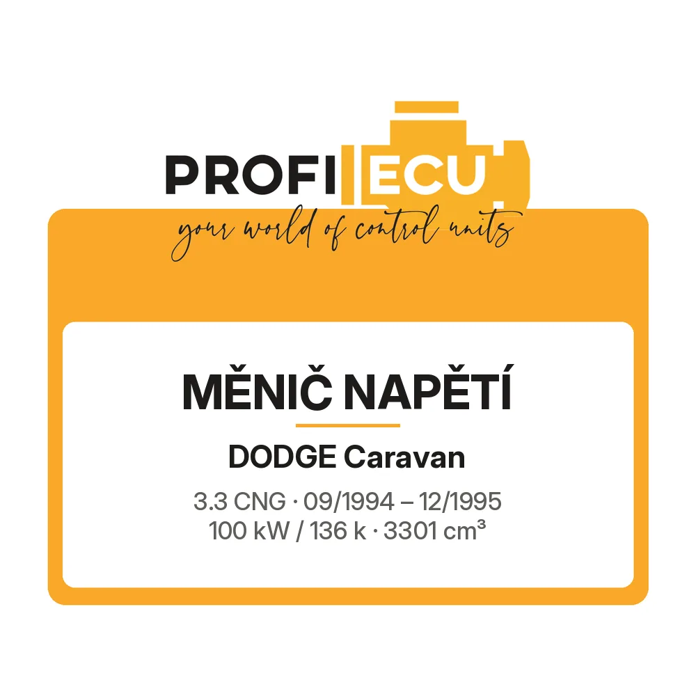 Etiketa ProfiECU: Měnič napětí pro Dodge Caravan 3.3 CNG 100 kW