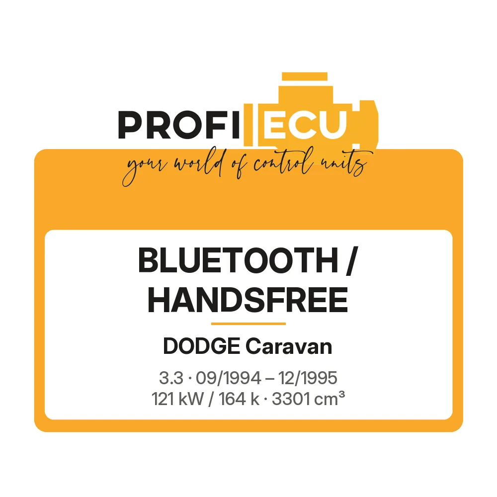 Etiketa ProfiECU: Bluetooth / Handsfree pro Dodge Caravan 3.3 121 kW
