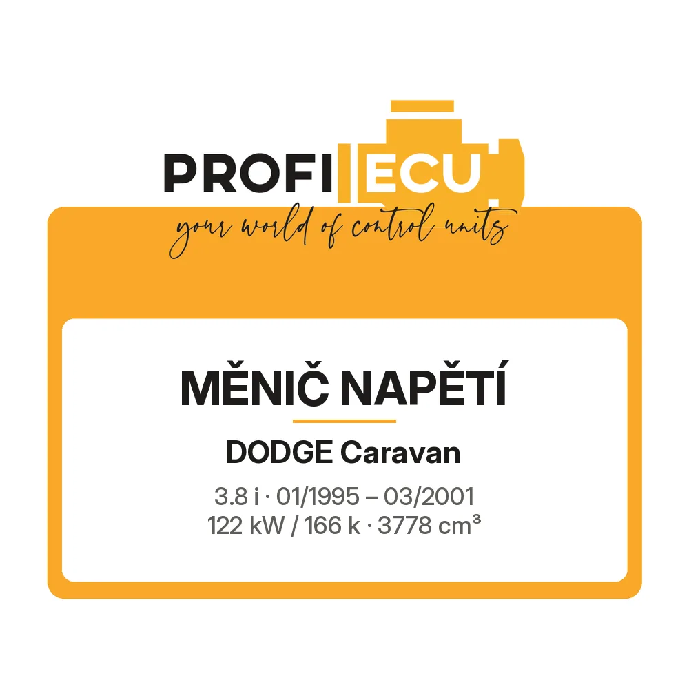 Etiketa ProfiECU: Měnič napětí pro Dodge Caravan 3.8 i 122 kW