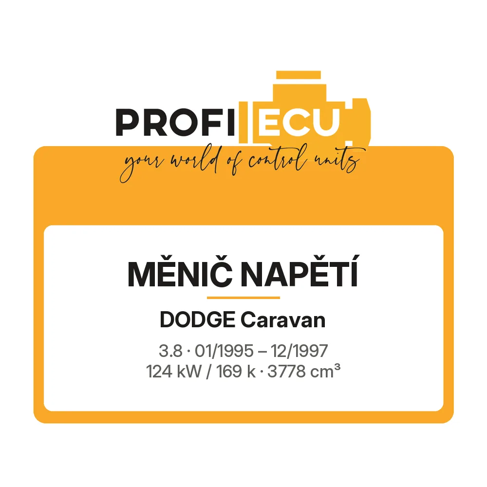 Etiketa ProfiECU: Měnič napětí pro Dodge Caravan 3.8 124 kW