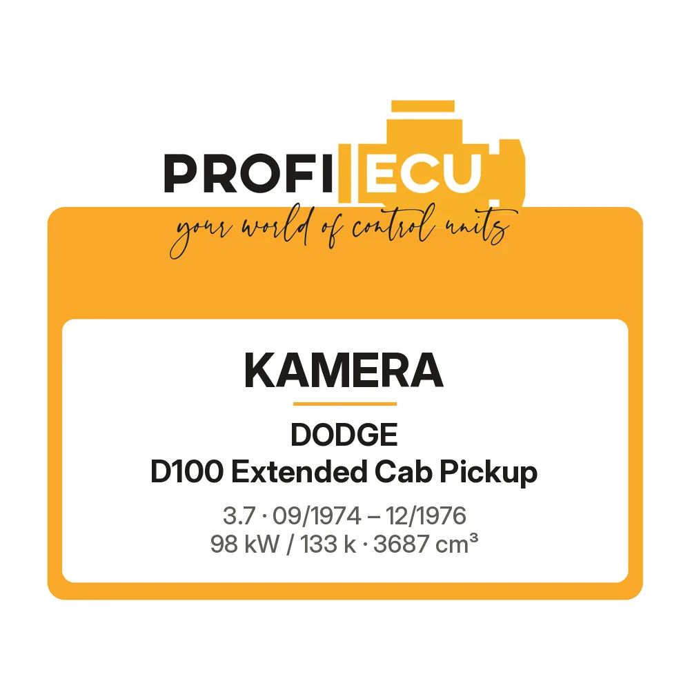 Etiketa ProfiECU: Kamera pro Dodge D100 Extended Cab Pickup 3.7 98 kW
