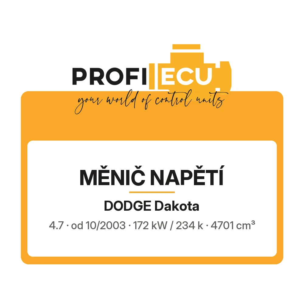Etiketa ProfiECU: Měnič napětí pro Dodge Dakota 4.7 172 kW