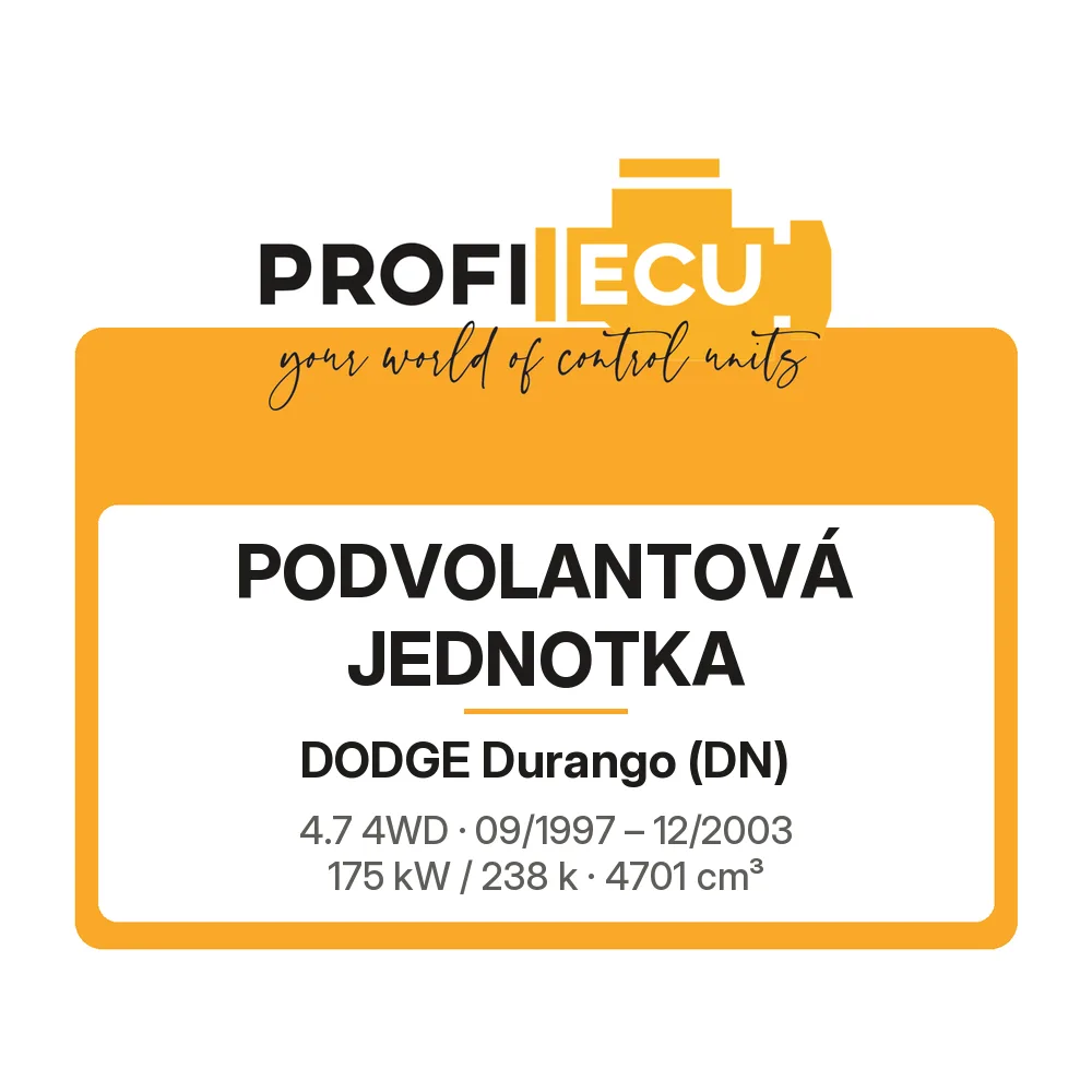 Etiketa ProfiECU: Podvolantová jednotka pro Dodge Durango 4.7 4WD 175 kW