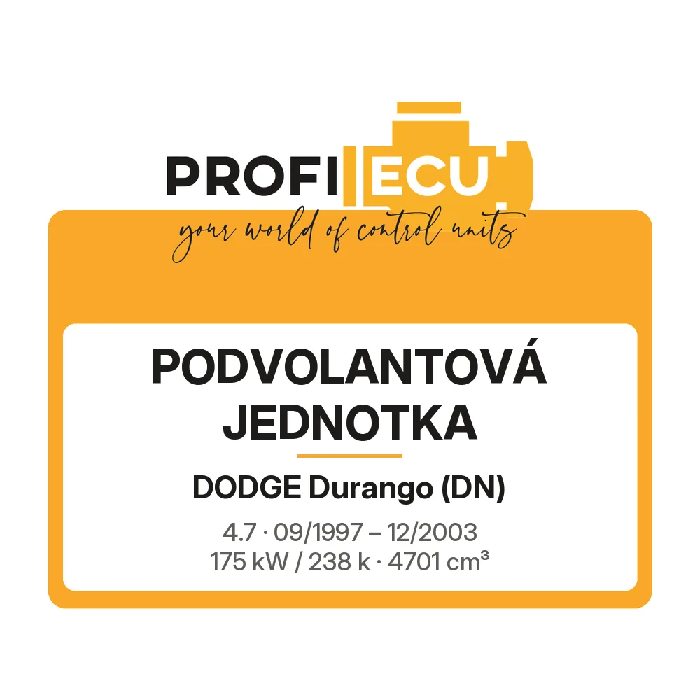 Etiketa ProfiECU: Podvolantová jednotka pro Dodge Durango 4.7 175 kW