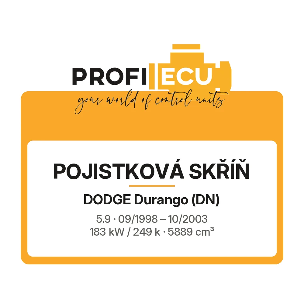 Etiketa ProfiECU: Pojistková skříň pro Dodge Durango 5.9 183 kW