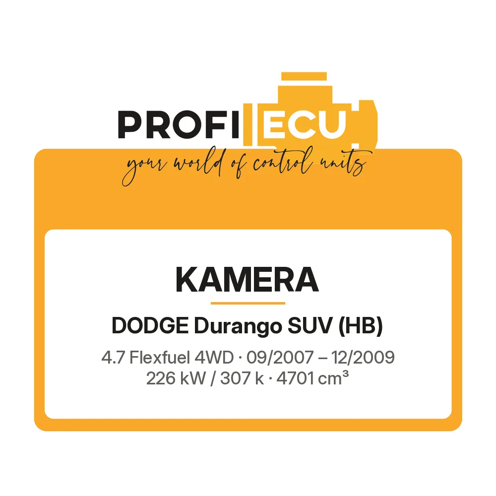 Etiketa ProfiECU: Kamera pro Dodge Durango SUV 4.7 Flexfuel 4WD 226 kW