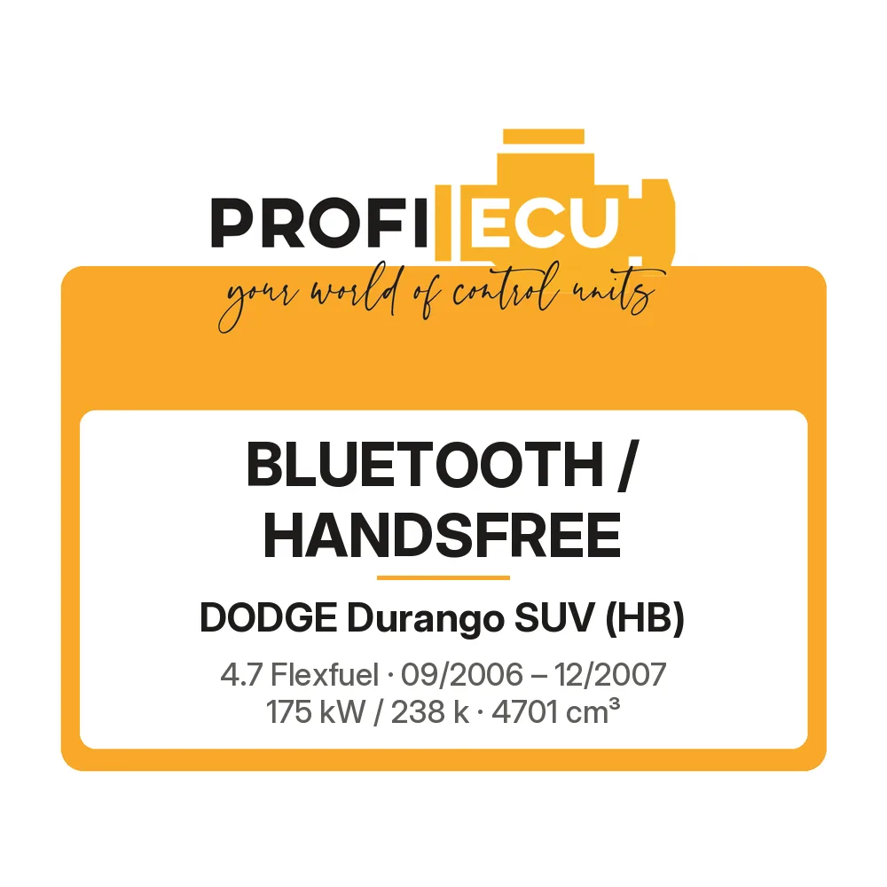 Etiketa ProfiECU: Bluetooth / Handsfree pro Dodge Durango SUV 4.7 Flexfuel 175 kW