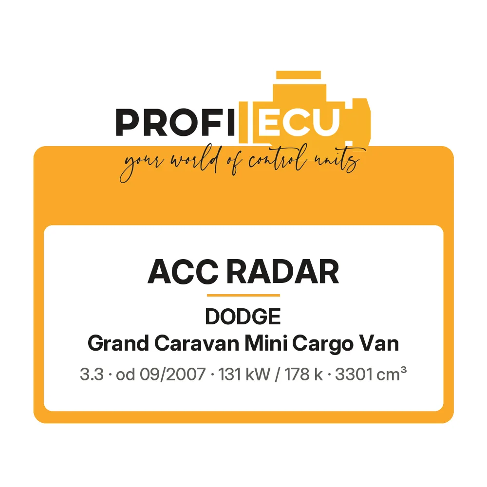 Etiketa ProfiECU: ACC Radar pro Dodge Grand Caravan Mini Cargo Van 3.3 131 kW