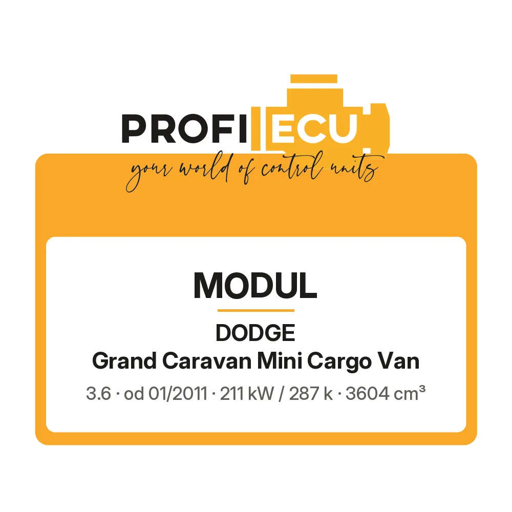 Etiketa ProfiECU: Modul pro Dodge Grand Caravan Mini Cargo Van 3.6 211 kW
