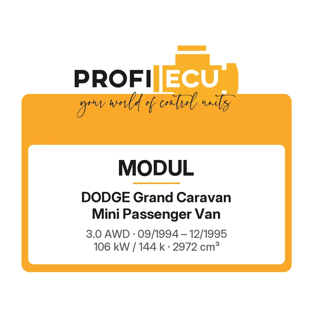 Etiketa ProfiECU: Modul pro Dodge Grand Caravan Mini Passenger Van 3.0 AWD 106 kW