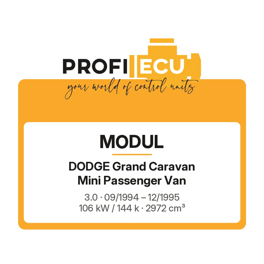 Etiketa ProfiECU: Modul pro Dodge Grand Caravan Mini Passenger Van 3.0 106 kW